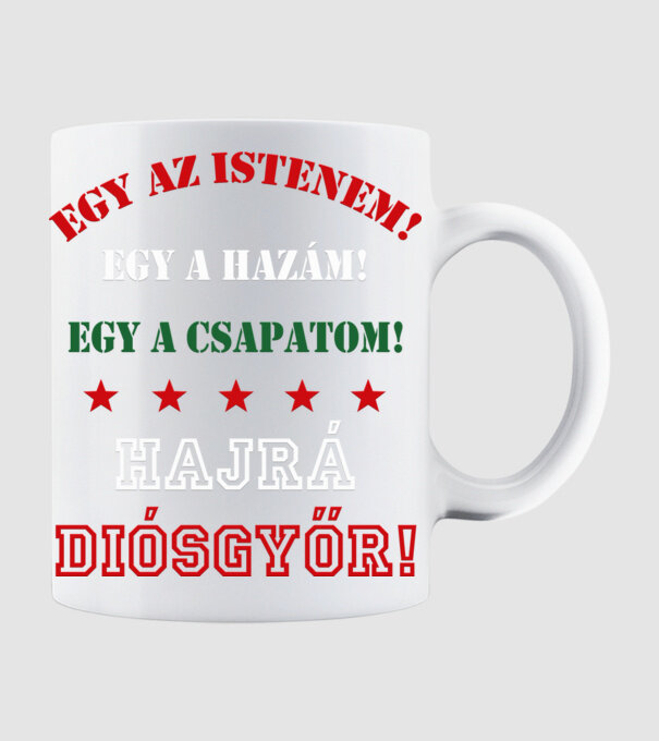 Diósgyőri drukker minta fehér pólón