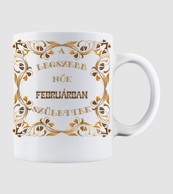 Legszebb nők február minta fehér pólón