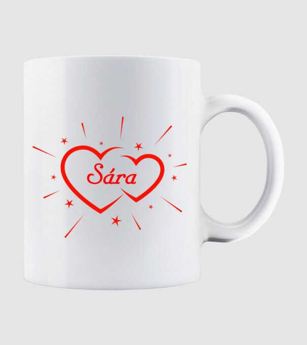 Sára minta fehér pólón