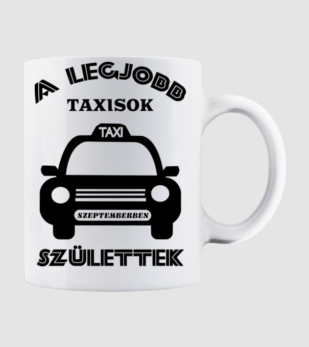 Taxis szeptember színezhető minta fehér pólón