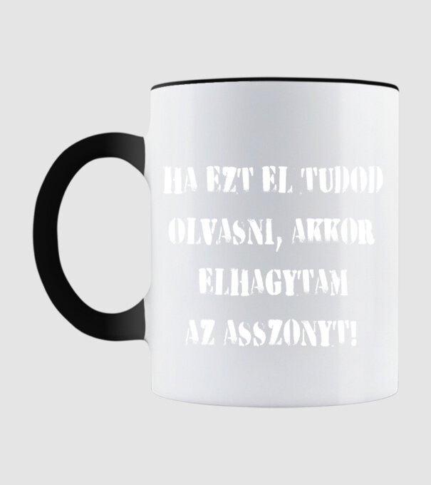 Elhagytam az asszonyt minta fekete pólón