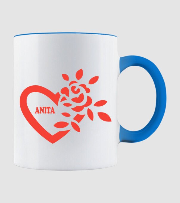 Anita minta világoskék pólón