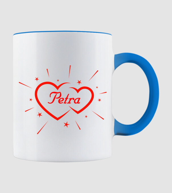 Petra minta világoskék pólón