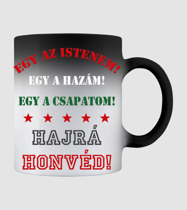 Honvéd drukker minta fekete pólón