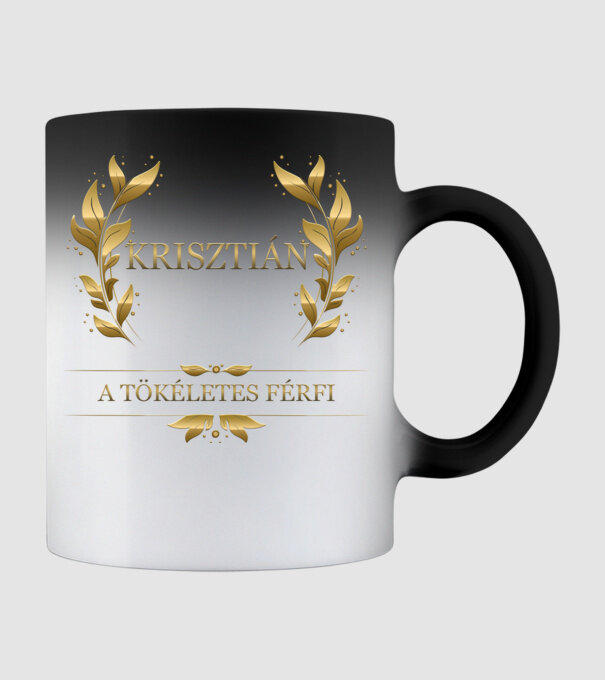 Krisztián minta fekete pólón