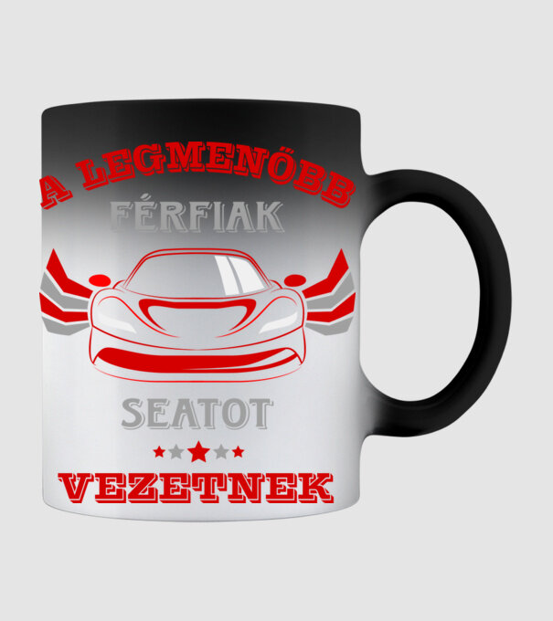 Legmenőbb férfiak seat minta fekete pólón