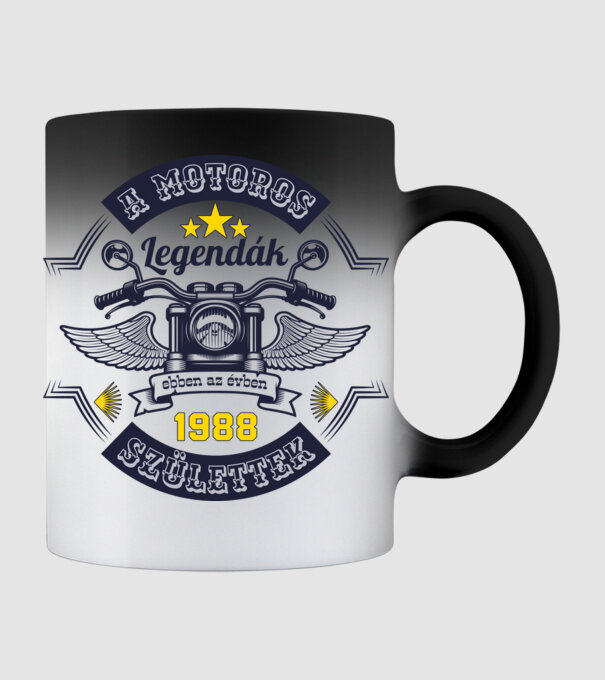 Motoros legendák 1988 minta fekete pólón