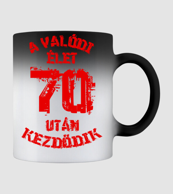 Valódi élet 70 színezhető minta fekete pólón