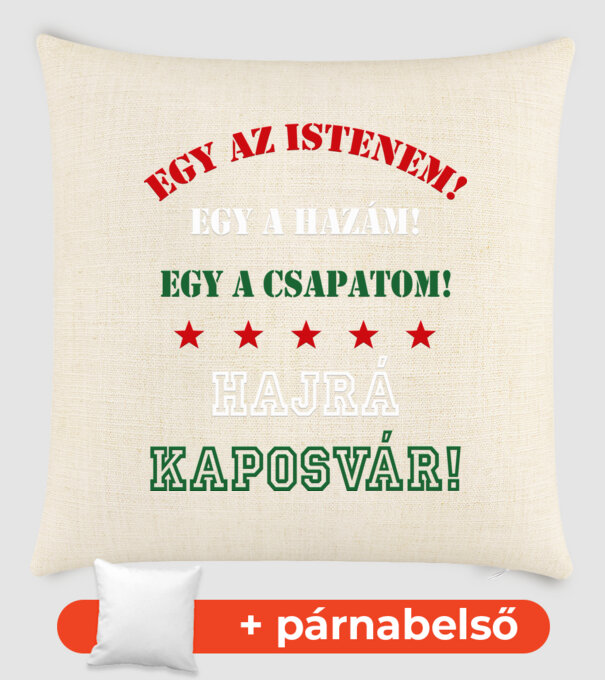 Kaposvári drukker minta homokszín pólón