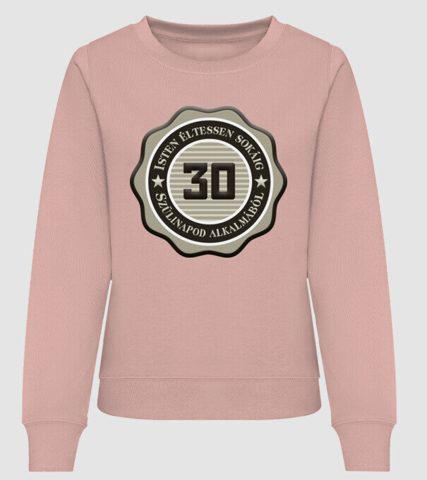 30 éves minta dusty pink pólón