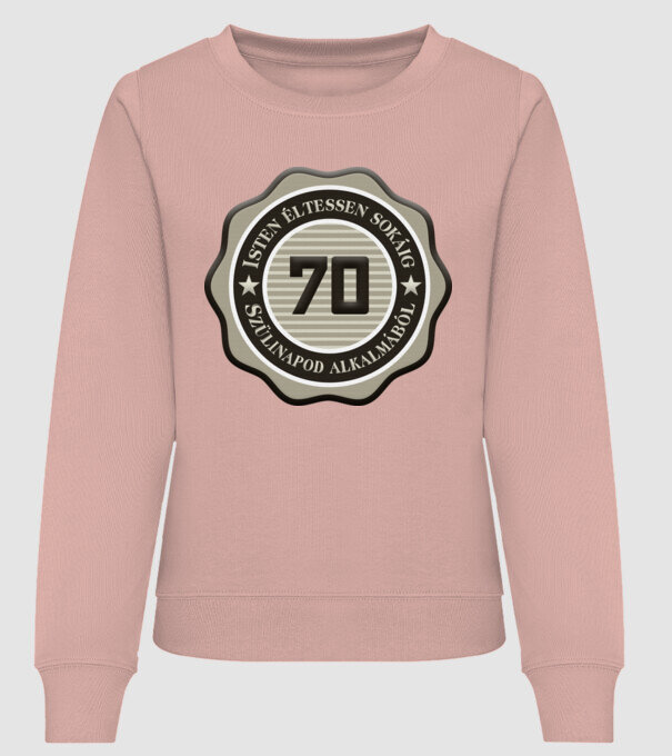 70 éves minta dusty pink pólón