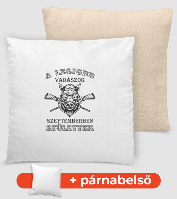 Vadász szeptember minta homokszín pólón
