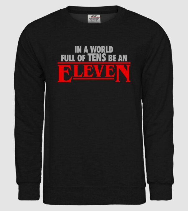 Be an Eleven 02 minta fekete pólón