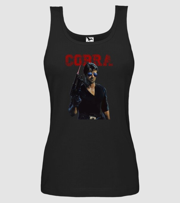Cobra minta fekete pólón