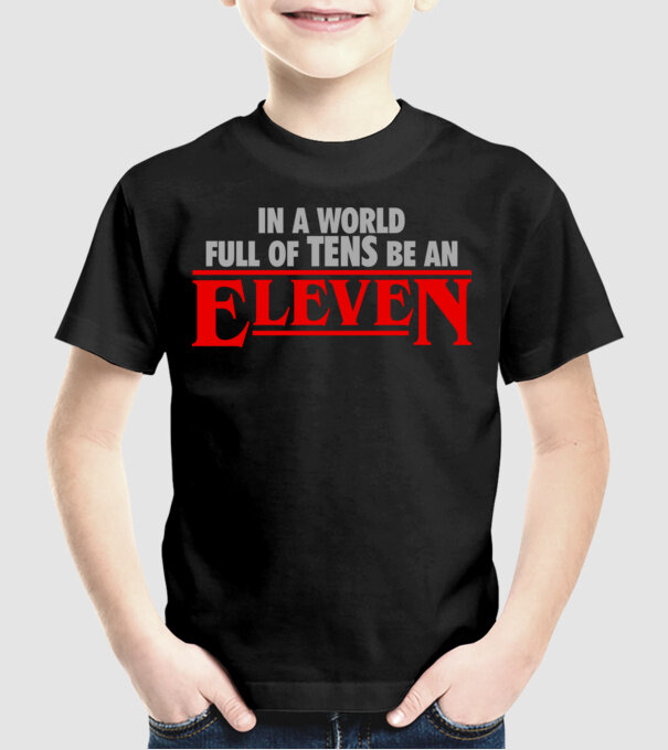 Be an Eleven 02 minta fekete pólón