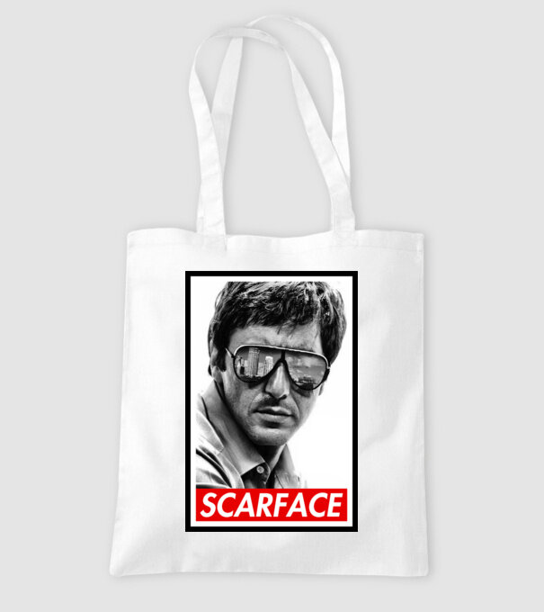 Scarface minta fehér pólón