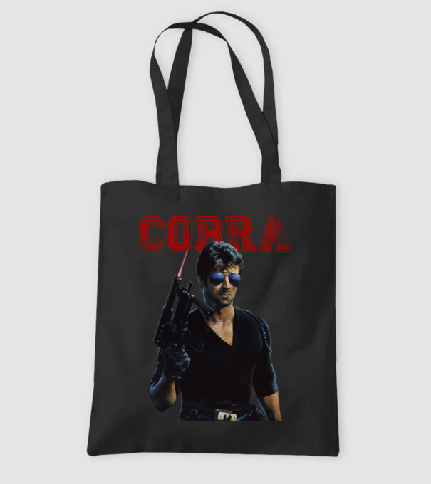 Cobra minta fekete pólón