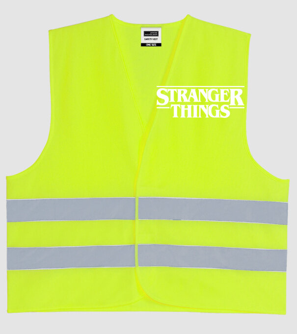 Stranger Things minta neonsárga pólón