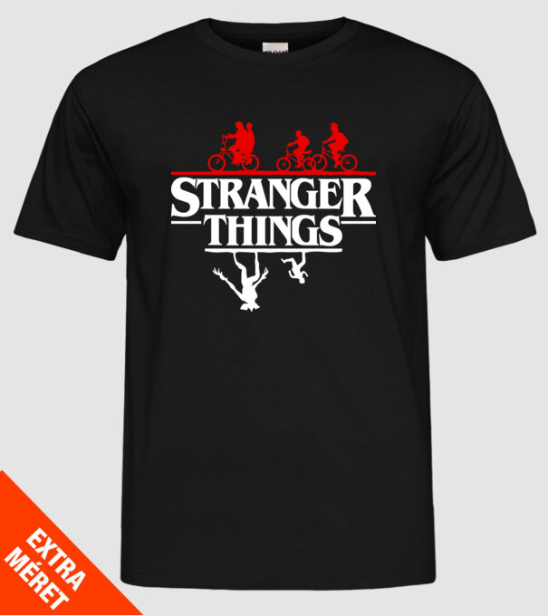 Stranger Things 06 minta fekete pólón