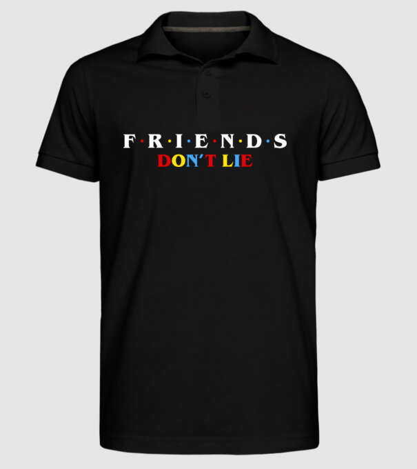 Friends Don't Lie 02 v2 minta fekete pólón