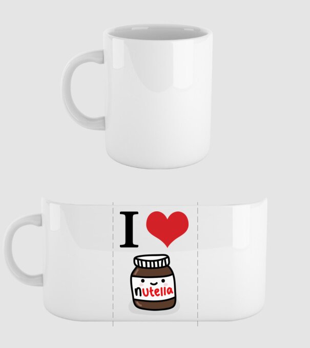 I love Nutella minta fehér pólón