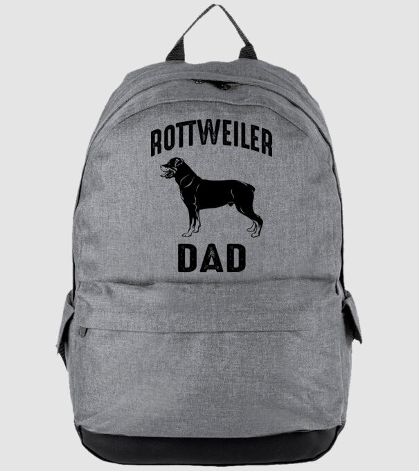 Rottweiler dad minta szürke pólón