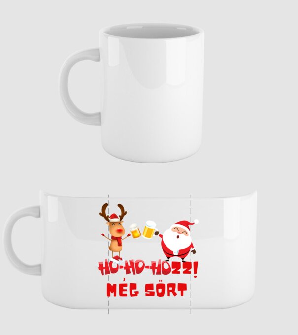 HOZZ MÉG SÖRT. mikulás minta minta fehér pólón