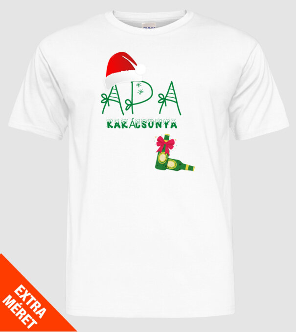 APA karácsonya (karácsonyi minta ) minta fehér pólón