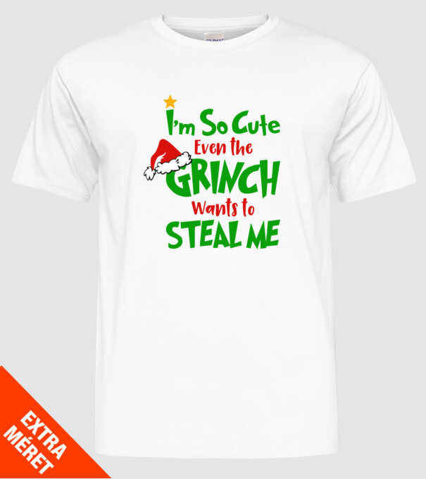 Karácsony grincs minta grinchmas minta fehér pólón