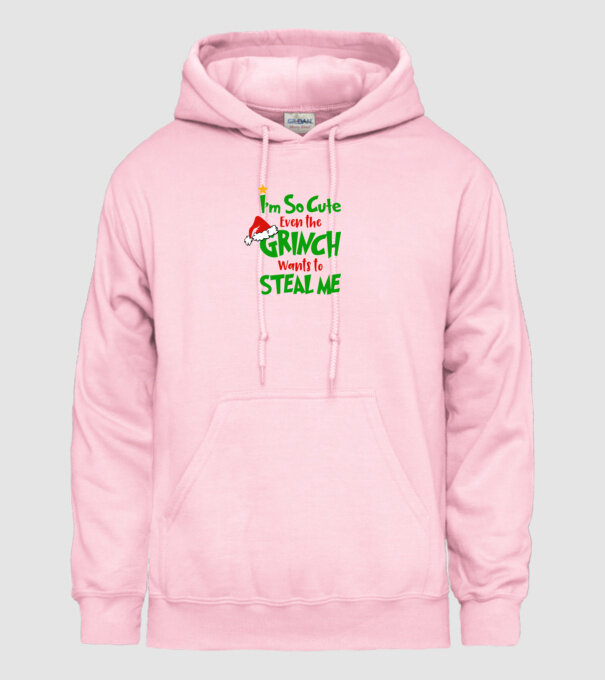 Karácsony grincs minta grinchmas minta világos rózsaszín pólón