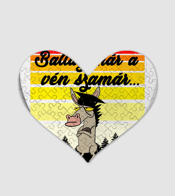 Ballag már a vén szamár minta fehér pólón