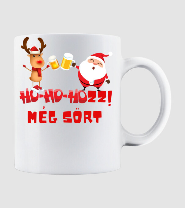 HOZZ MÉG SÖRT. mikulás minta minta fehér pólón