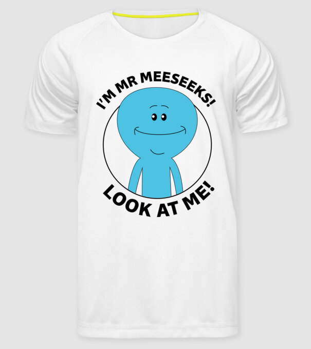 Mr Meeseeks minta fehér pólón