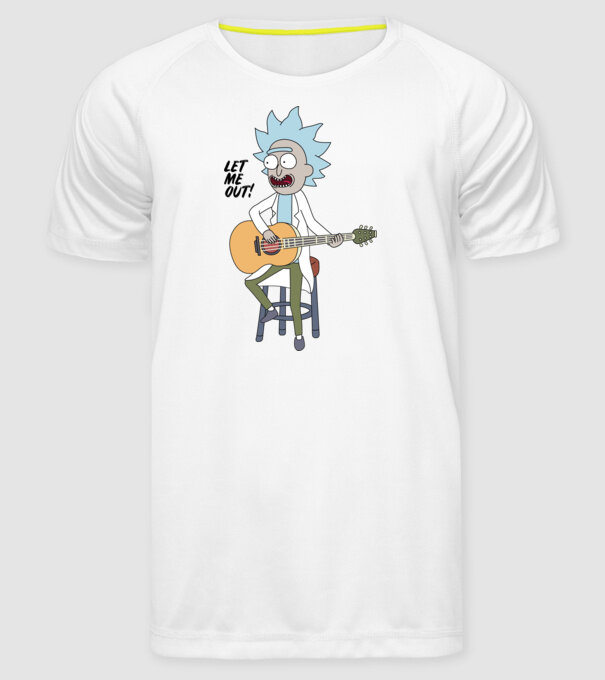 Tiny Rick minta fehér pólón