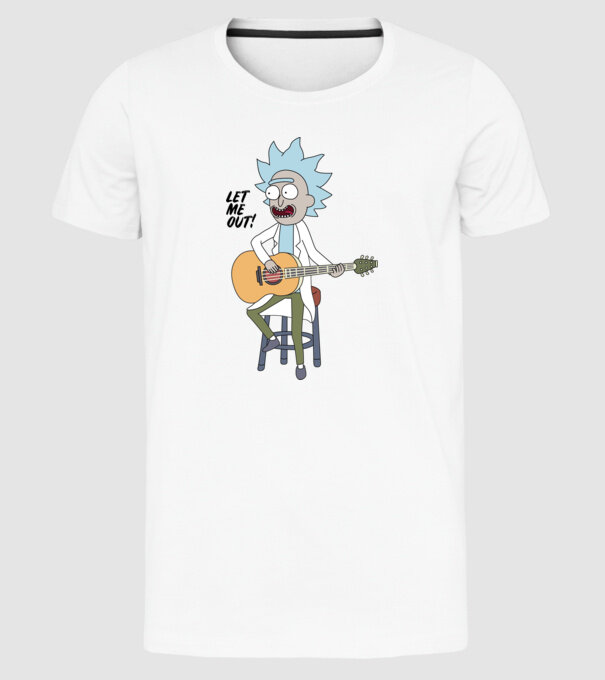 Tiny Rick minta fehér pólón