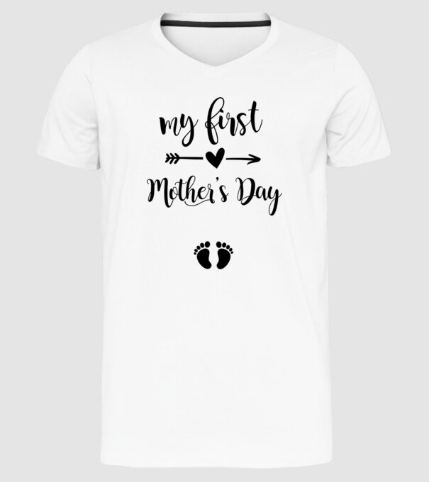 My first Mother's Day minta fehér pólón