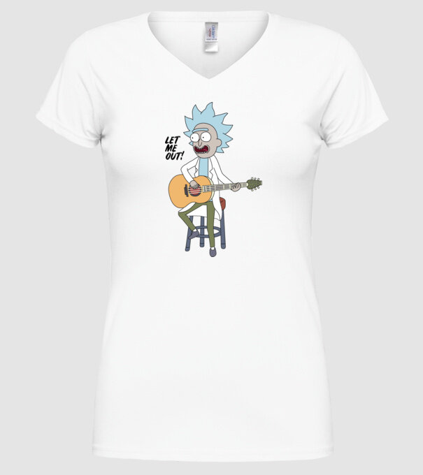 Tiny Rick minta fehér pólón