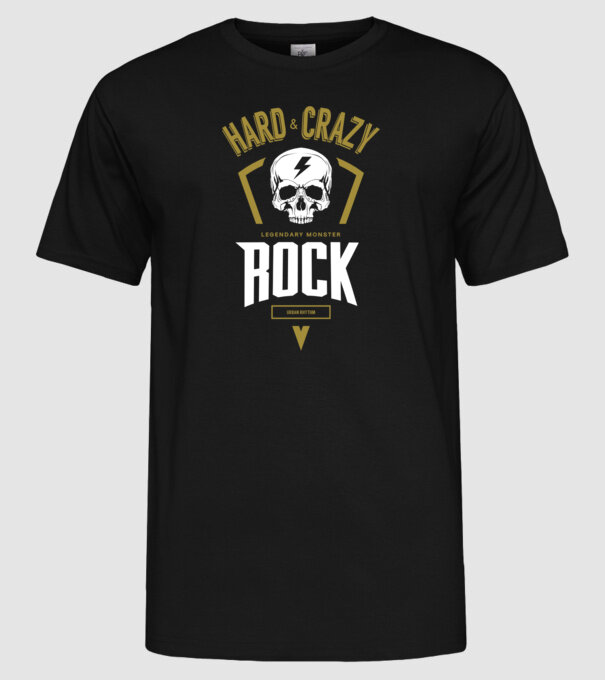 Rock Tee design 02 minta fekete pólón