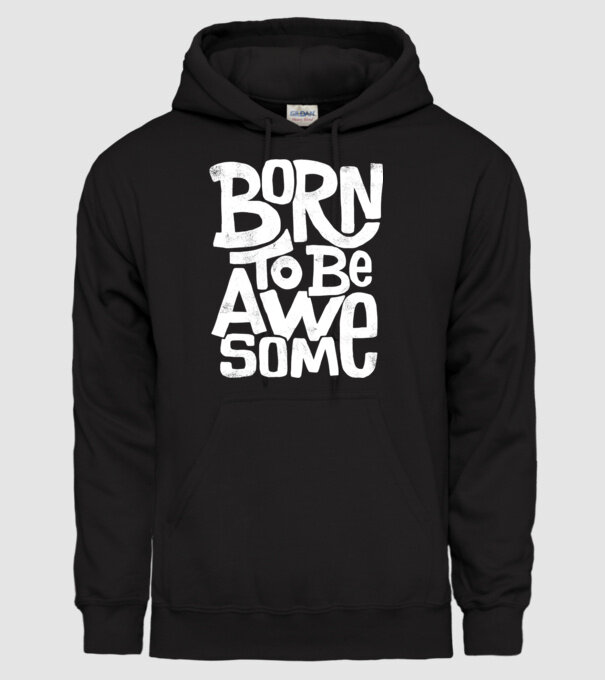 Born to be awesome minta fekete pólón