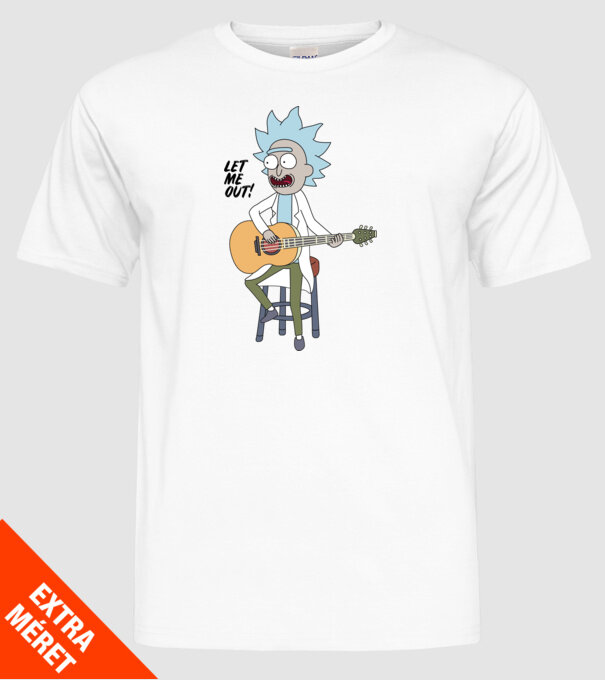 Tiny Rick minta fehér pólón