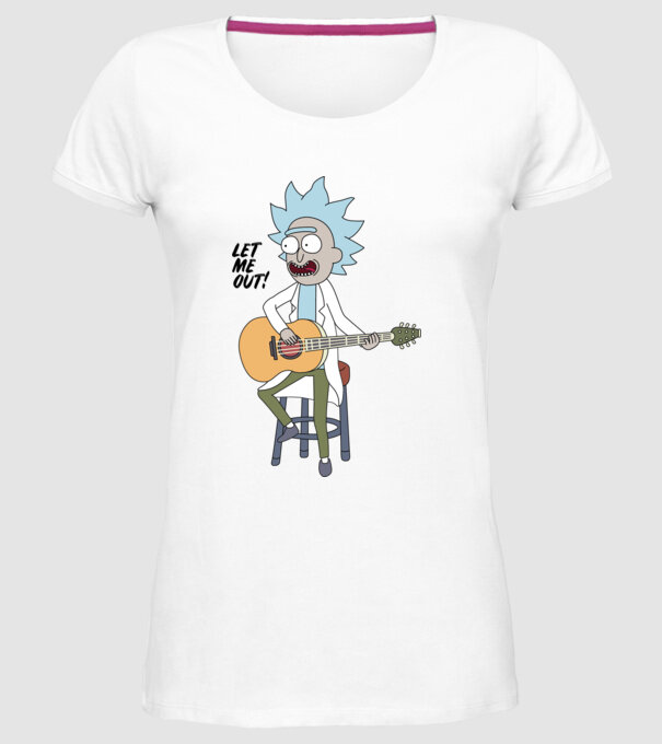 Tiny Rick minta fehér pólón