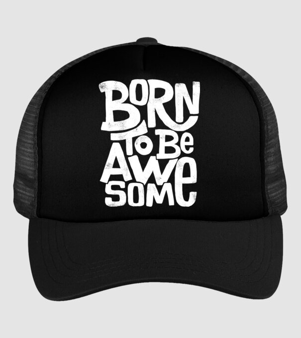 Born to be awesome minta fekete pólón