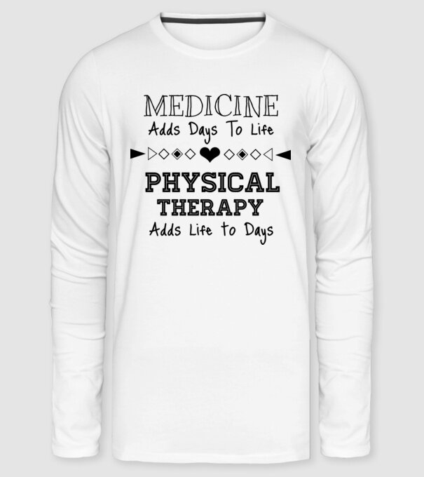 Physical Therapy minta fehér pólón