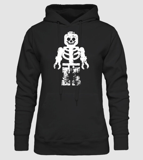 Skeleton Destroy minta fekete pólón