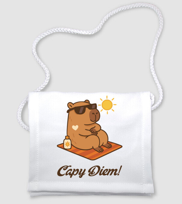Capy Diem minta fehér pólón