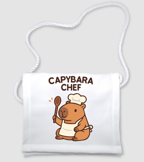 Kapibara séf minta fehér pólón