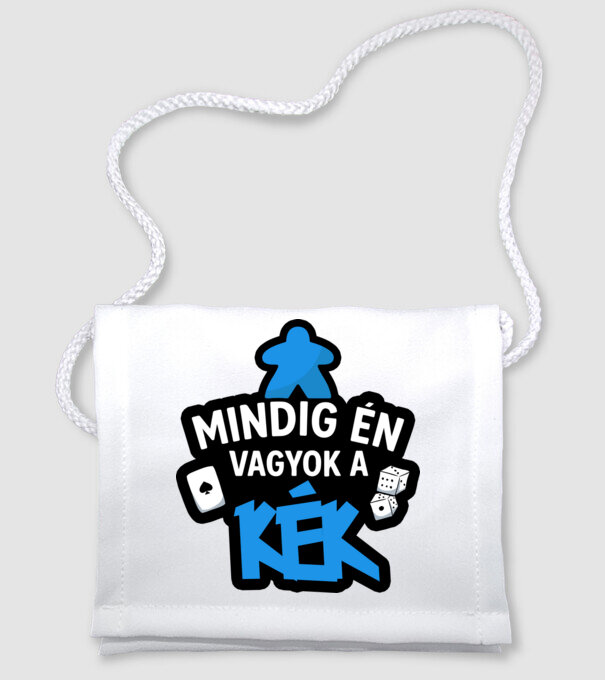 Mindig én vagyok a kék minta fehér pólón