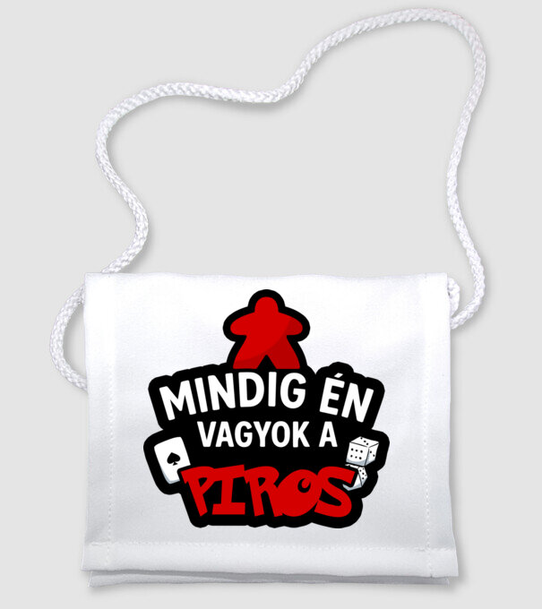 Mindig én vagyok a piros minta fehér pólón