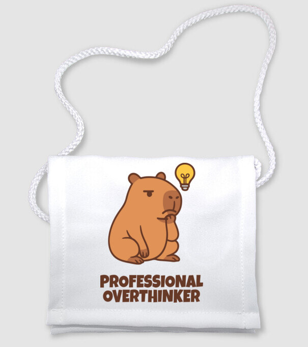 Professional overthinker minta fehér pólón