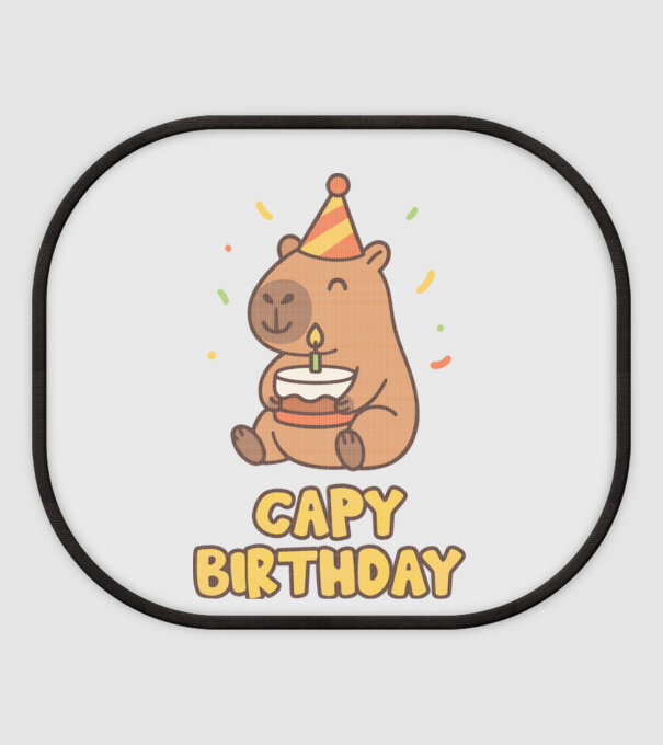 Capy birthday minta fehér pólón